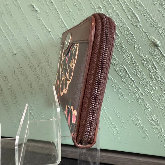 Fossil Key-Per Brown Floral Wallet - Picture 2 of 7
